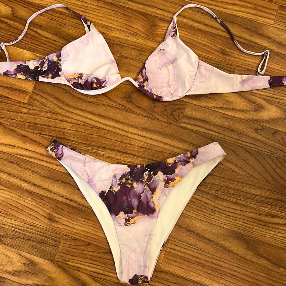 Purple marble bikini